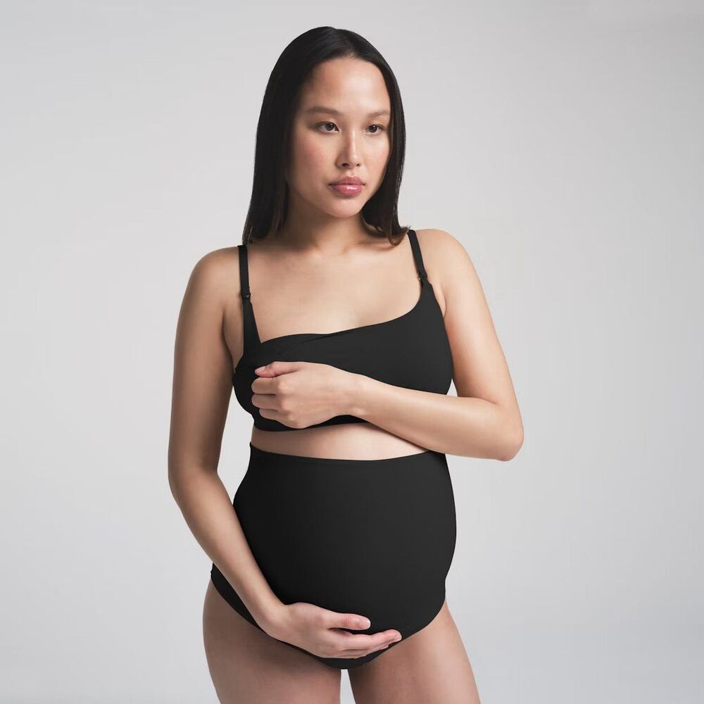 Skims Fits Everybody Maternity Nursing Scoop Bralette Onyx Size Medium